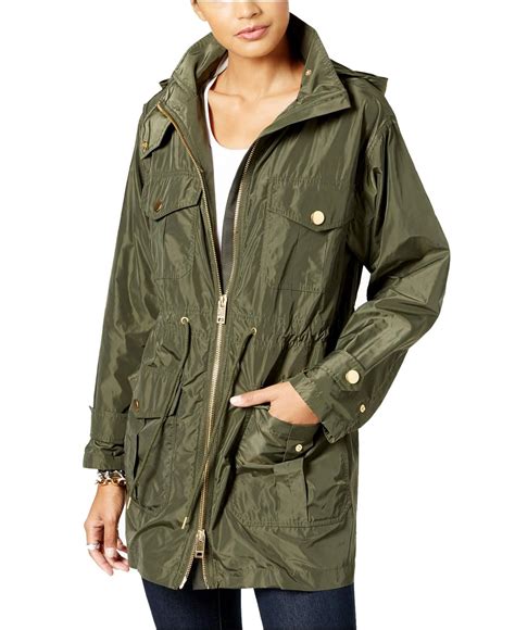 michael kors camo coat|michael kors anorak jacket women.